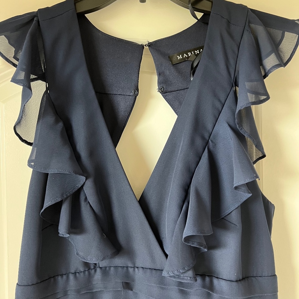 Navy Size 10P Marina Gown/Dress